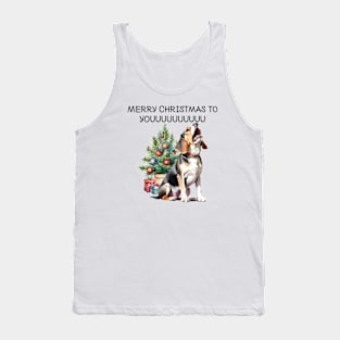 Merry Christmas to youuu Beagle Howling Tank Top